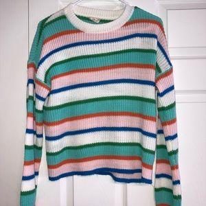 Hem and thread boutique knitted crop sweater size large